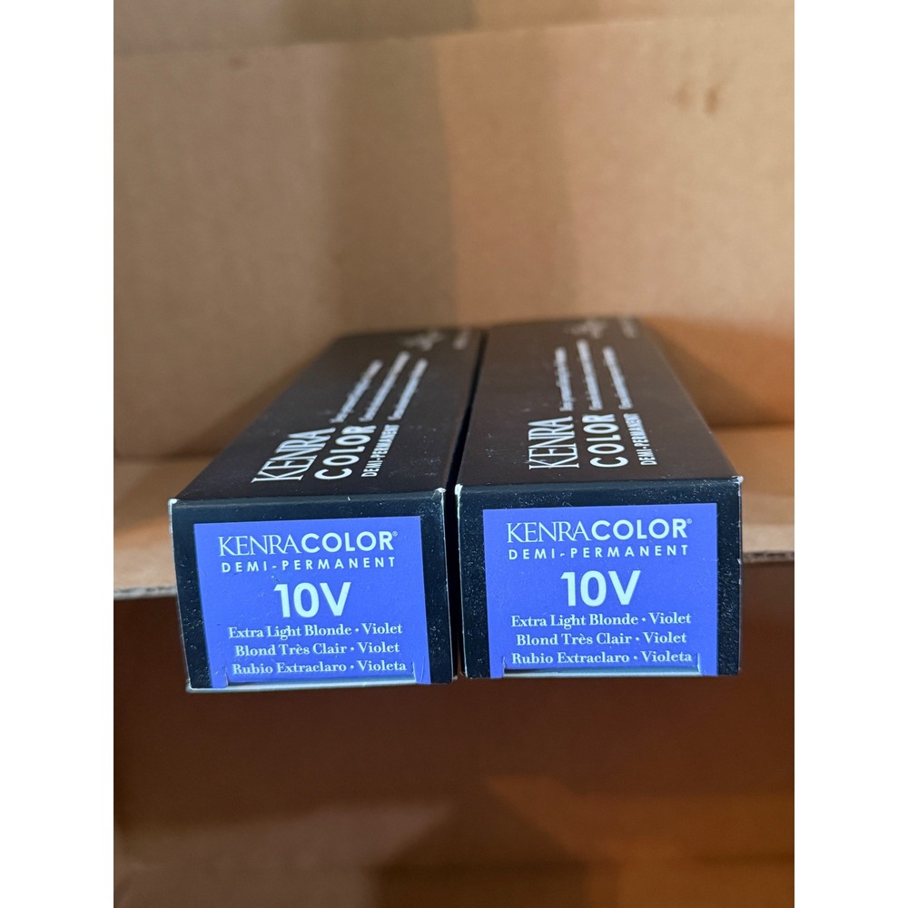 Kenra Demi Permanent Hair Color 10V Extra Light Blonde Violet 2 Pack